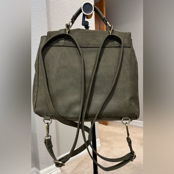 Street Level Maxi Convertible Olive Green Backpack Purse main image 3
